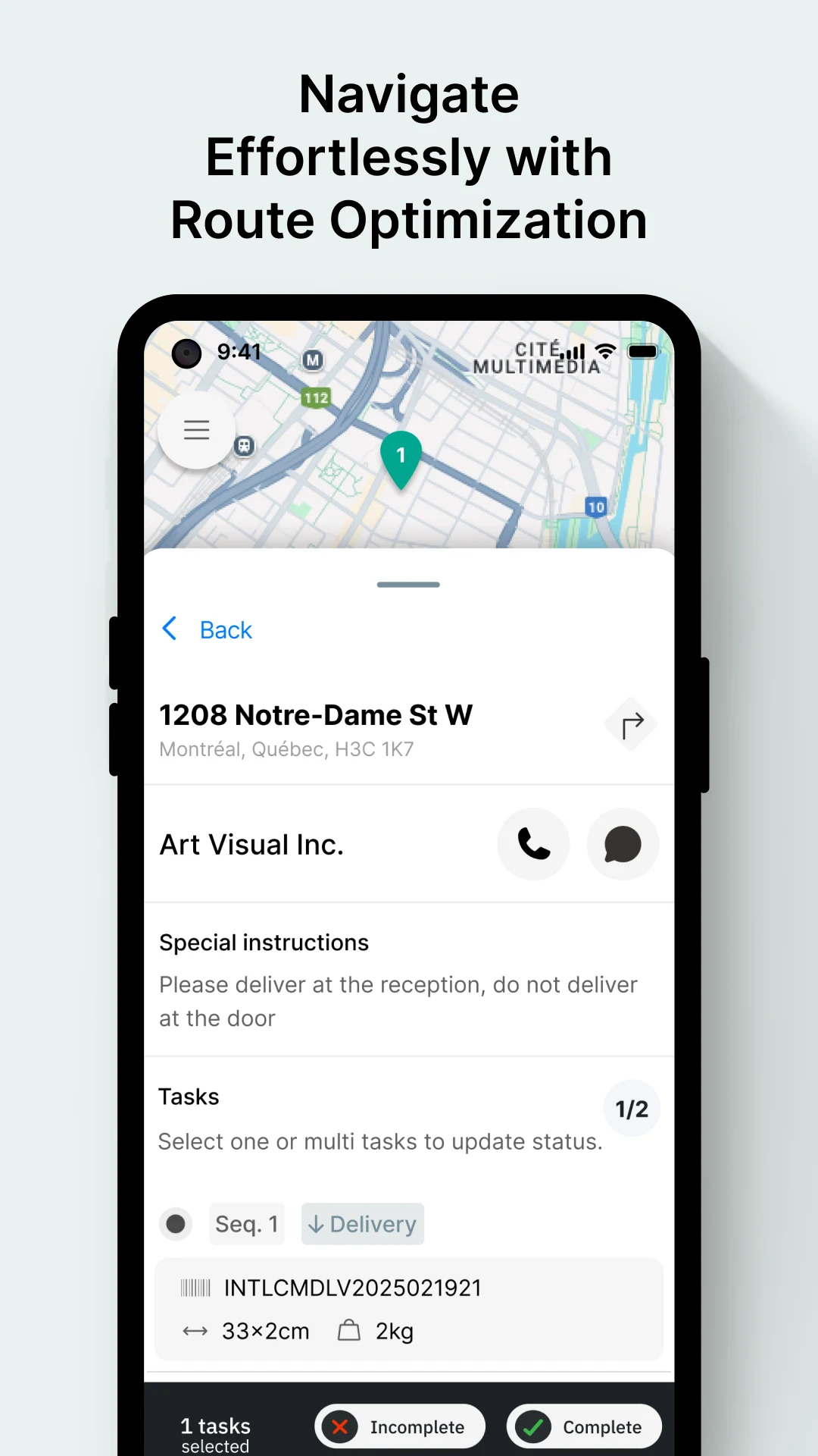 Route screenshot